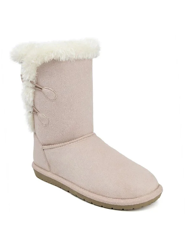 Marty Womens Faux Suede Cold Weather Winter & Snow Boots