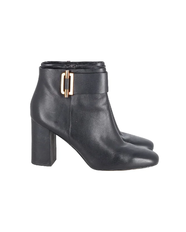 Michael Kors Gloria Ankle Boots in Black Leather