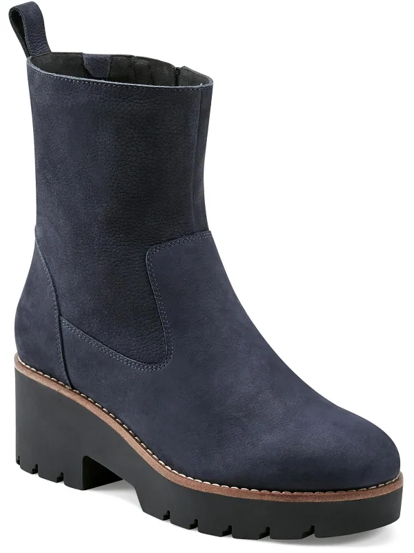 morgan Womens Faux Suede Zipper Ankle Boots