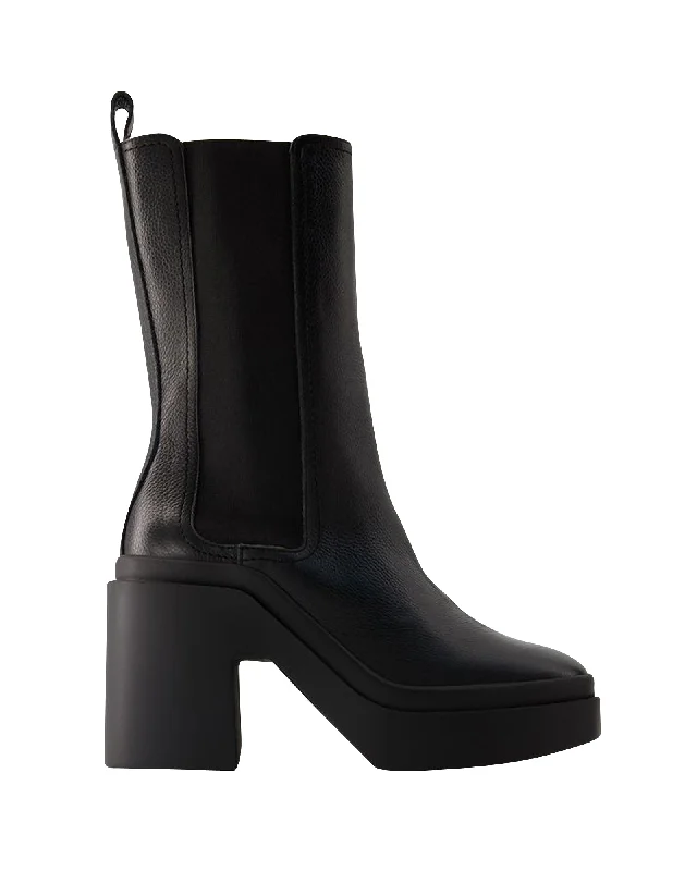 Nolan1Ankle Boots - Clergerie - Leather - Black