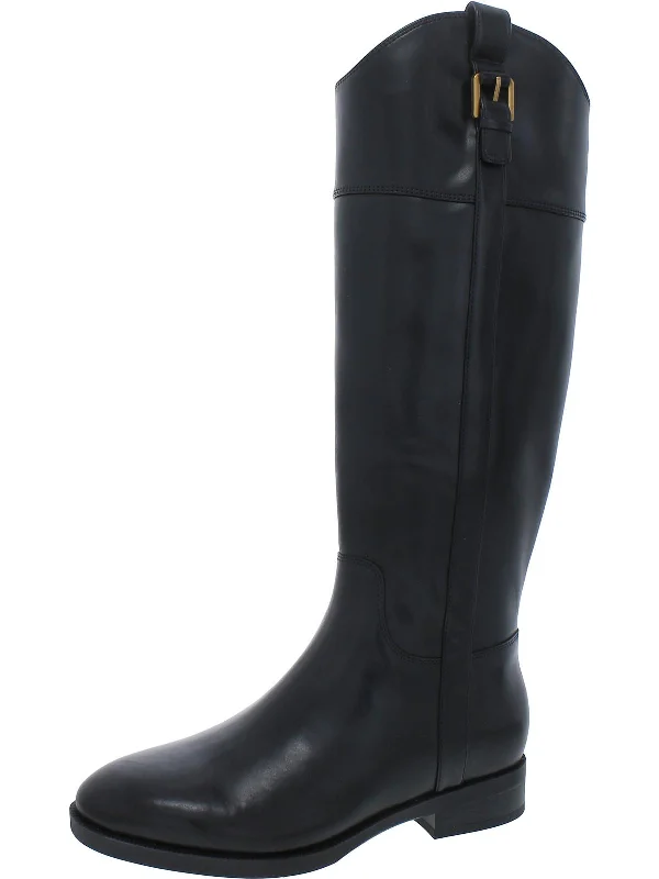 Phillipa Womens Leather Tall Knee-High Boots