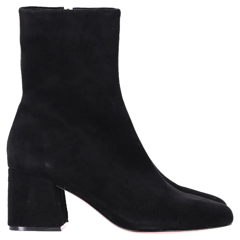 Porte & Paire Ankle Boots in Black Suede