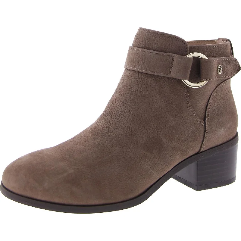 Putneyy Womens Buckle Heeled Ankle Boots