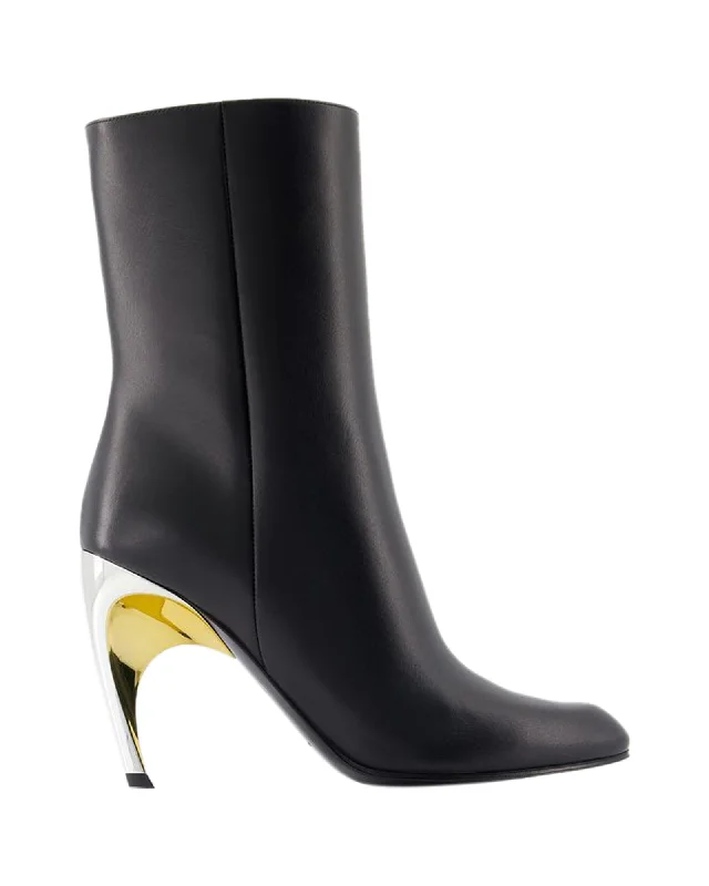 Seal Ankle Boots - Alexander McQueen - Calfskin - Black