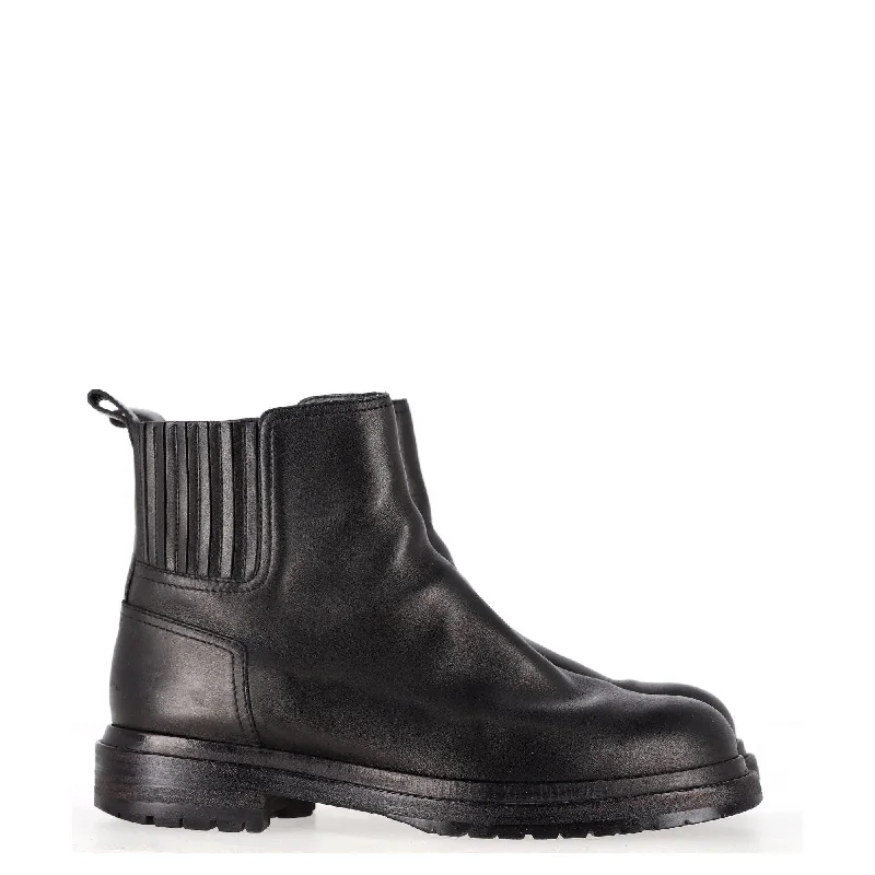 Sergio Rossi Ankle Boots in Black Leather