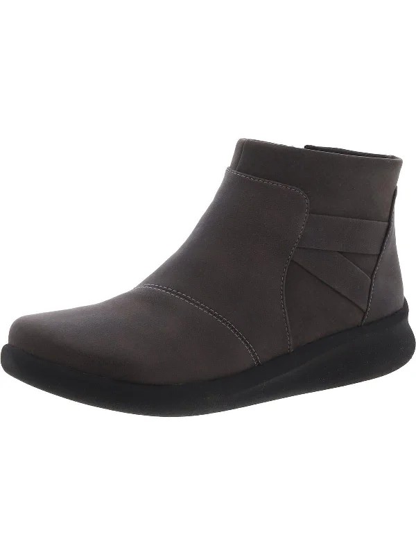 Sillian2.0 Hi Womens Faux Leather Wedge Ankle Boots