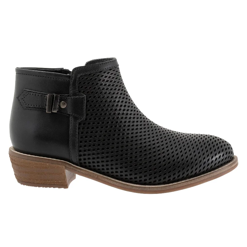 Softwalk Rimini Perf S2315-001 Womens Black Narrow Ankle & Booties Boots