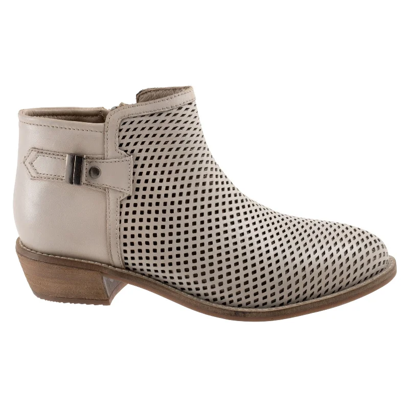 Softwalk Rimini Perf S2315-063 Womens Beige Leather Ankle & Booties Boots