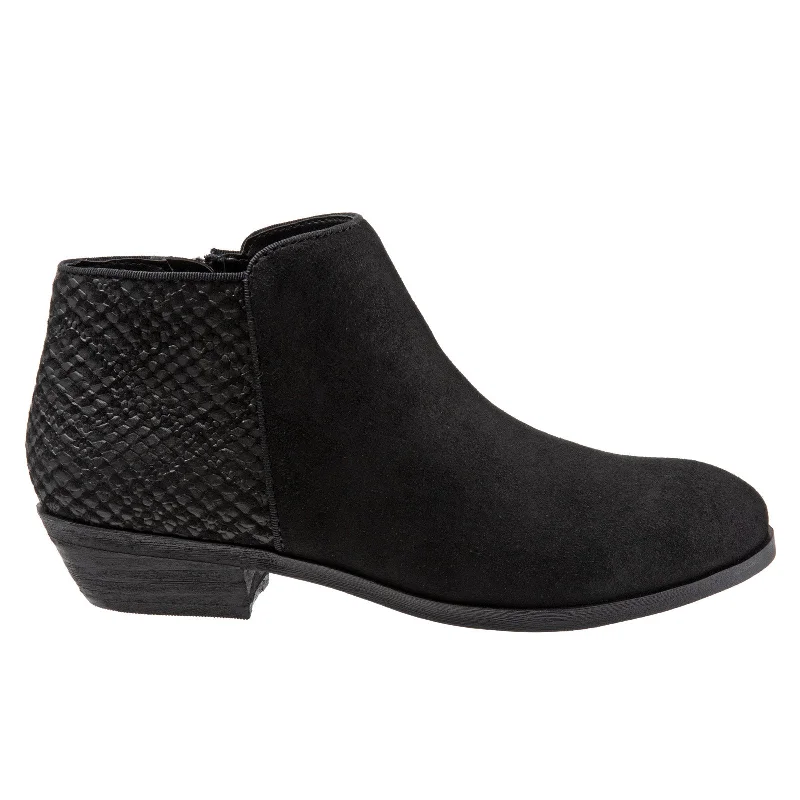 Softwalk Rocklin S1457-030 Womens Black Extra Wide Ankle & Booties Boots