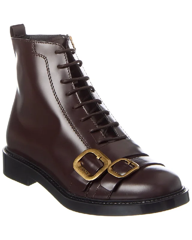 TOD’s Lace-Up Leather Boot