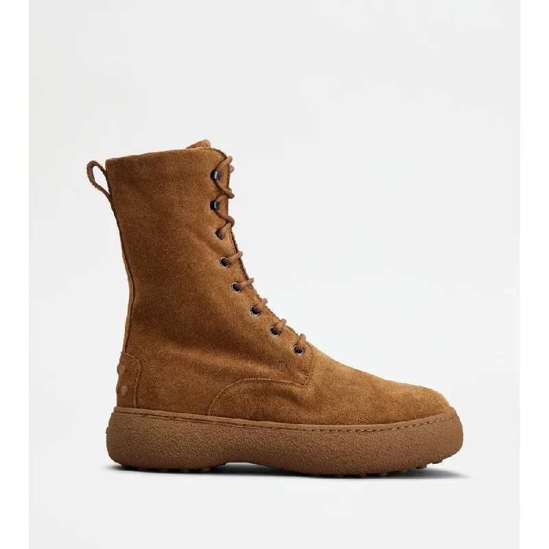 Tod's W. G. Lace-up Ankle Boots in Suede