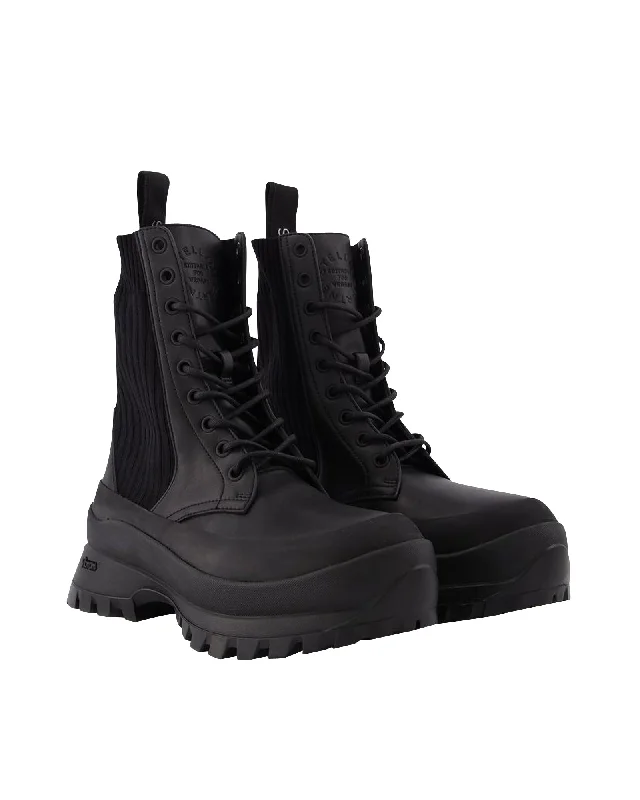 Trace Sm35A Boots in Black leather