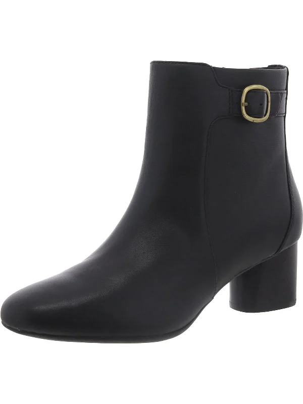 Un Cosmo Vibe Womens Leather Zip Up Ankle Boots