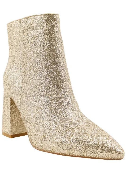 Veronica Boot In Gold Glitter