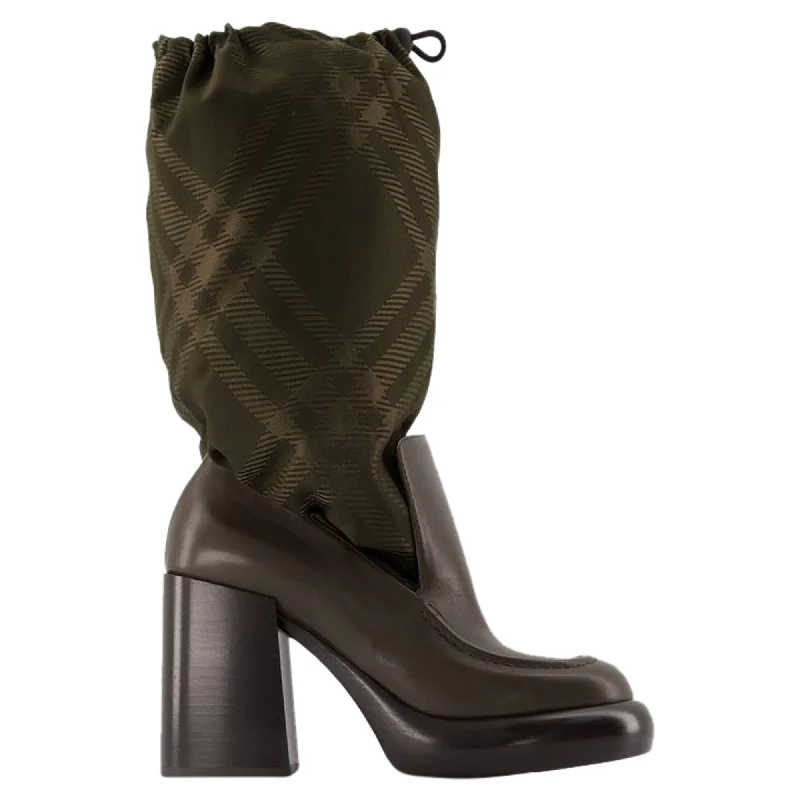 Wedge 95 Boots - Burberry - Leather - Multicolor