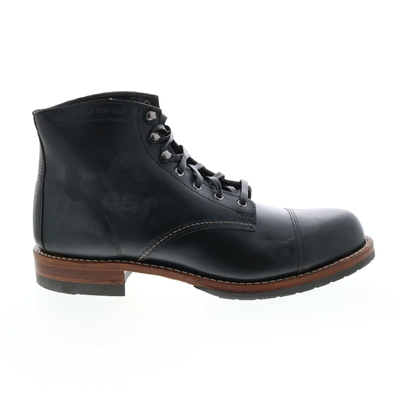 Wolverine 1000 Mile Cap-Toe Classic W990076 Mens Black Casual Dress Boots