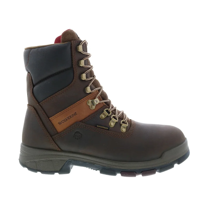 Wolverine Cabor EXP Waterproof 8" W10317 Mens Brown Leather Work Boots