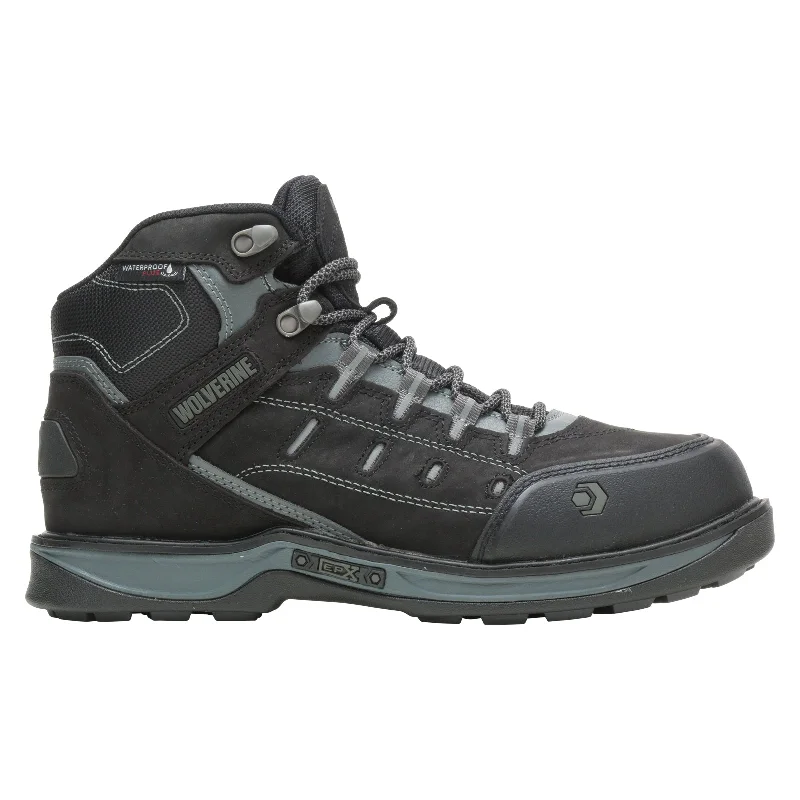 Wolverine Edge Lx Waterproof Composite Toe W10553 Mens Black Wide Work Boots