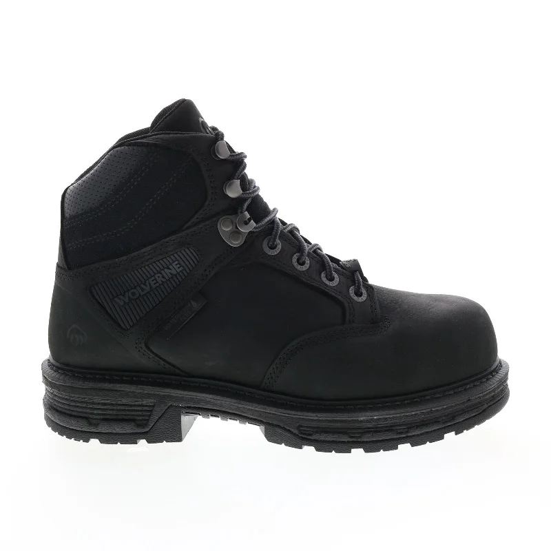 Wolverine Hellcat Ultraspring WP CarbonMax 6" Mens Black Wide Work Boots