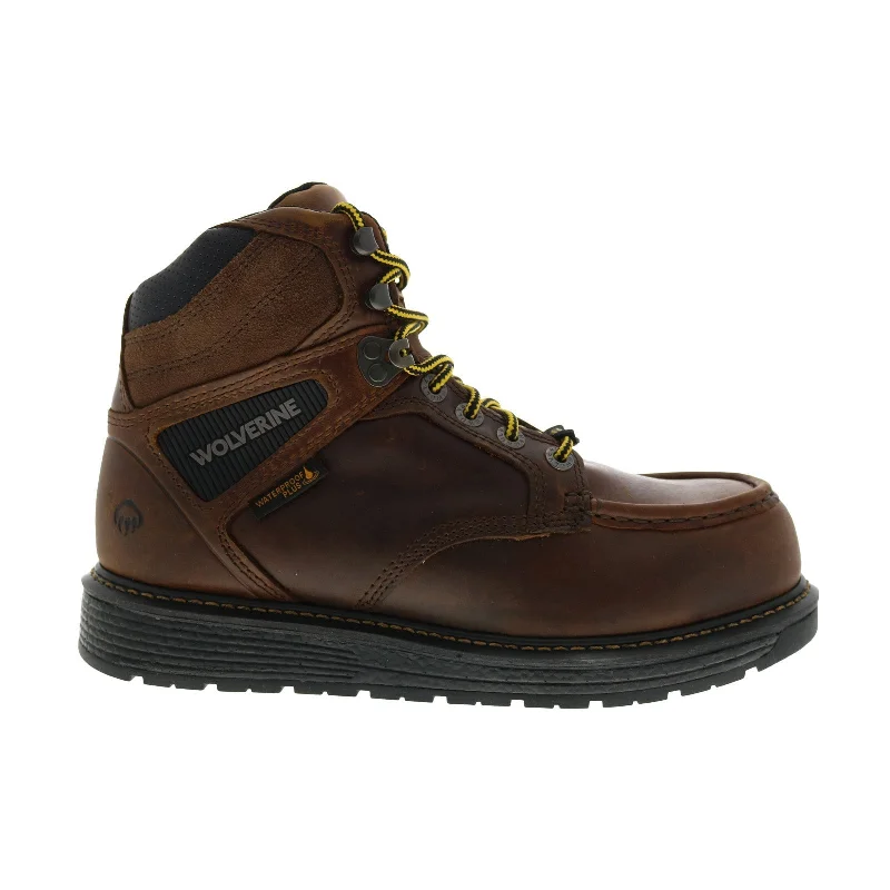 Wolverine Hellcat Wedge Moc Toe Ultraspring CarbonMax 6" Mens Brown Wide Boots