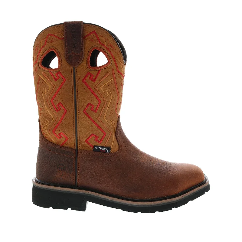 Wolverine Rancher Aztec Waterproof Steel Toe 10" Mens Brown Work Boots