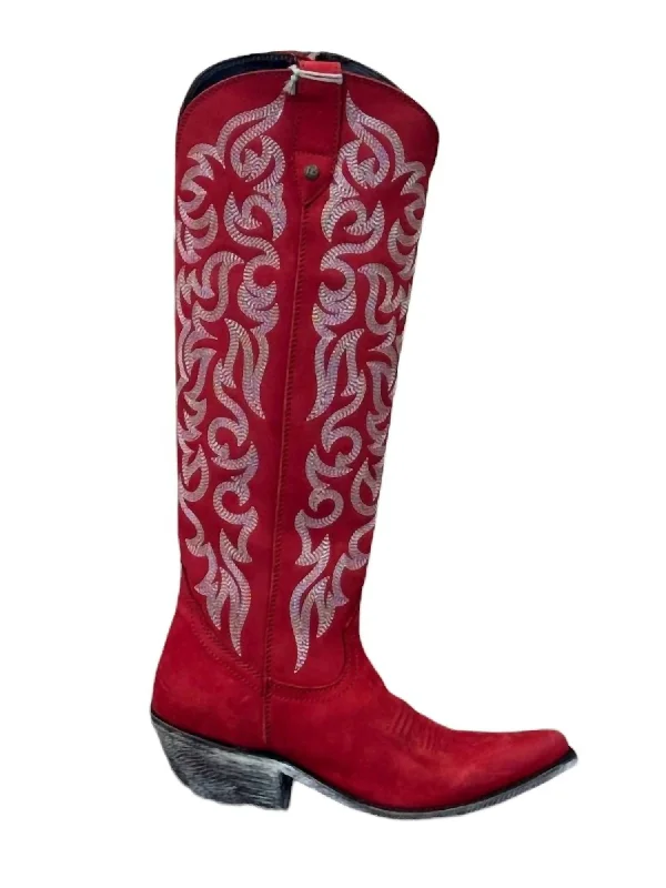 Women's Allie Boots In Red