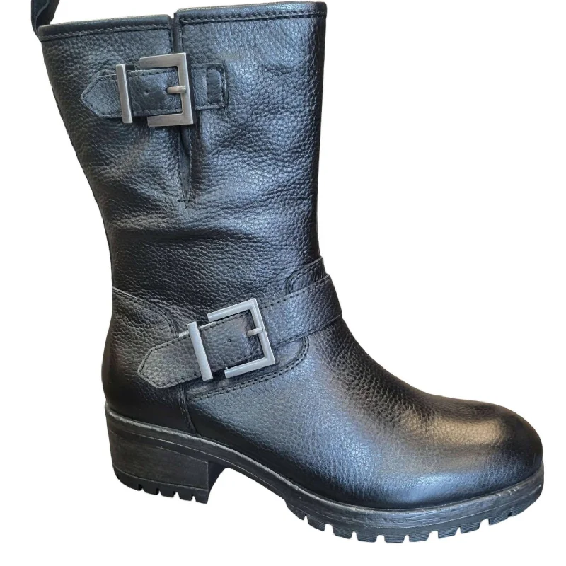 Women's Camilla Boots In Black Pebble Nappa