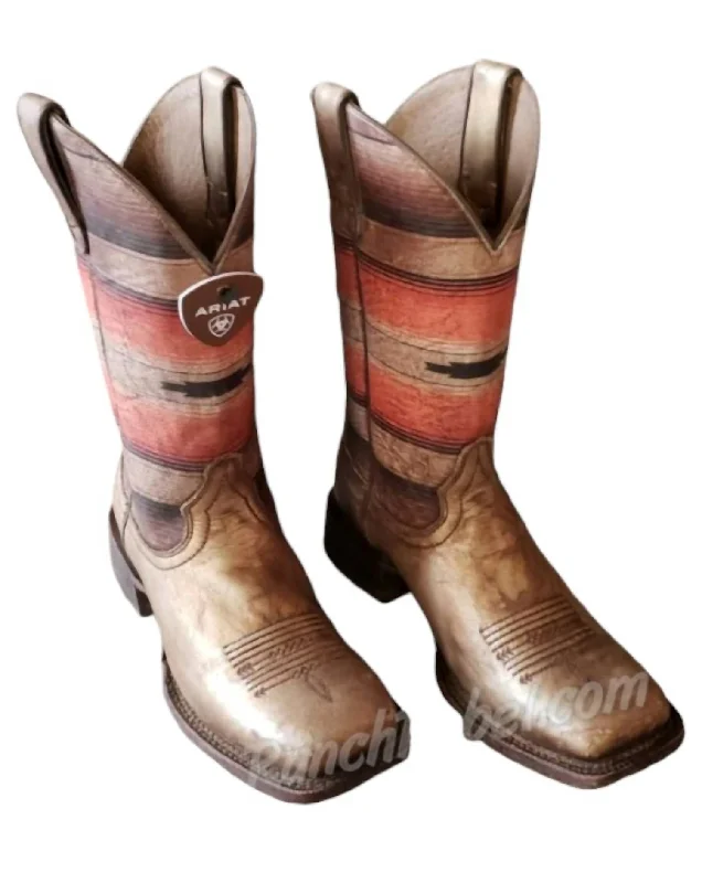 Women's Circuit Savanna Boot In Distressed Gold & Rust Saddle Blanket