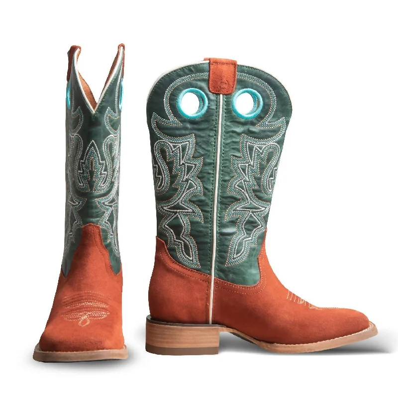 Women's Darla Leather Cowgirl Boots In Rust