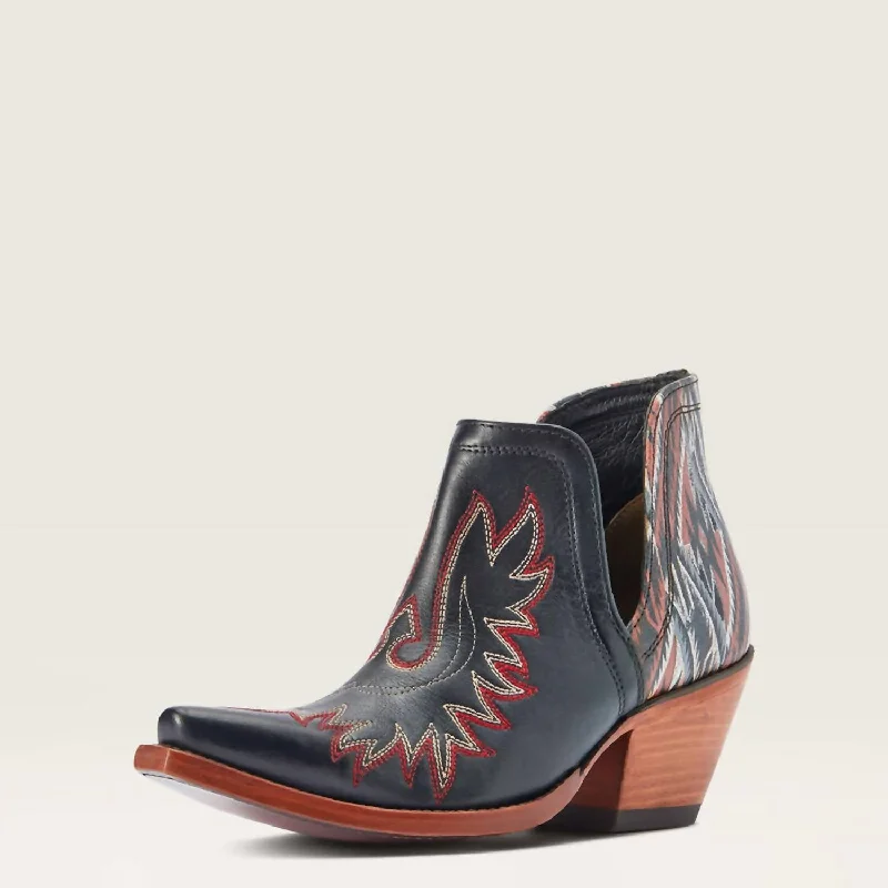 Women's Dixon Chimayo Western Boot In Cash Black