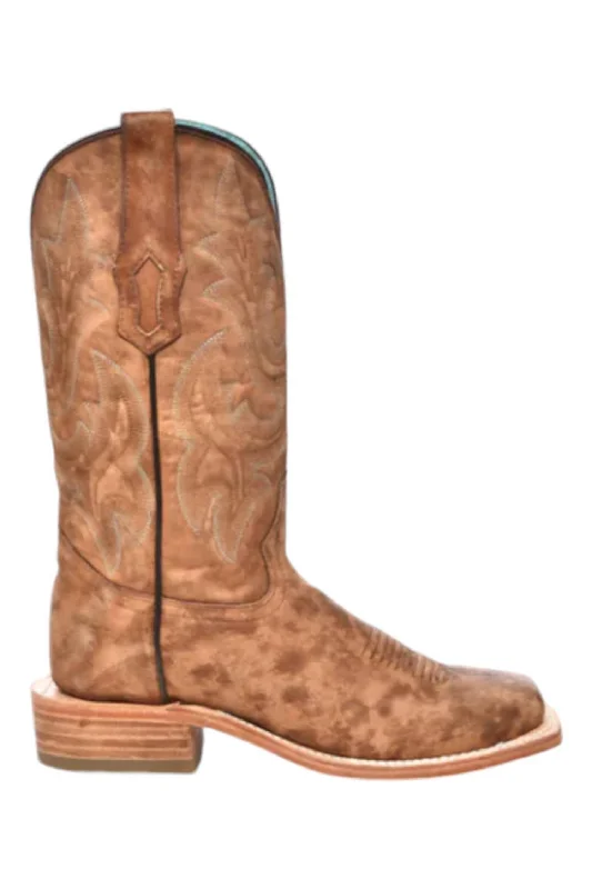 Women's Embroidery Cowboy Boots In Sand