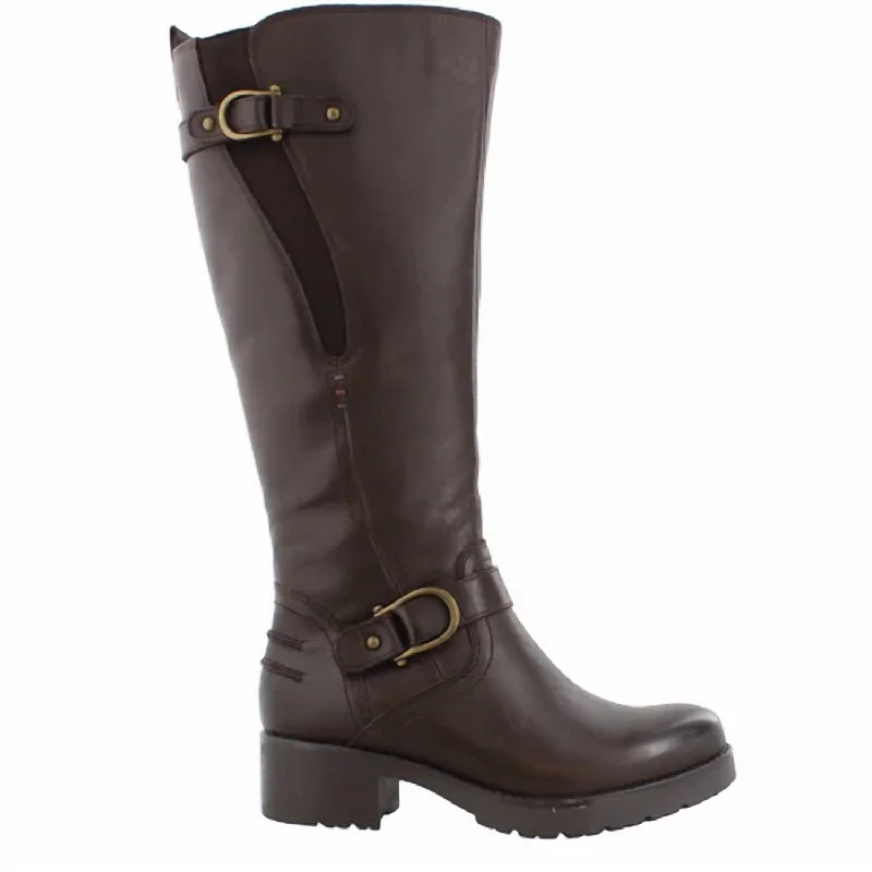 Womens Moraine Riding Boots - Medium Width In Dark Brown