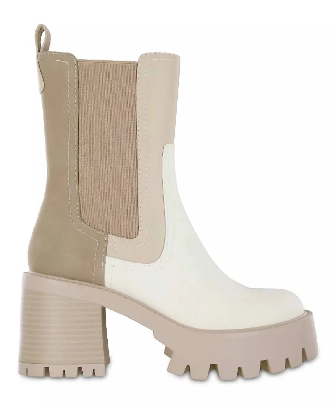 Women's Remi Mid Shaft Boots - Medium In Bone