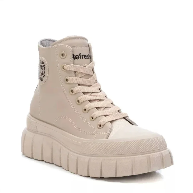 Women's Sneakers Boots In Beige