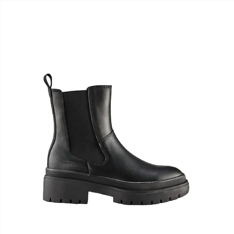 Women's Swinton Waterproof Boot In Black Crinkle Patent