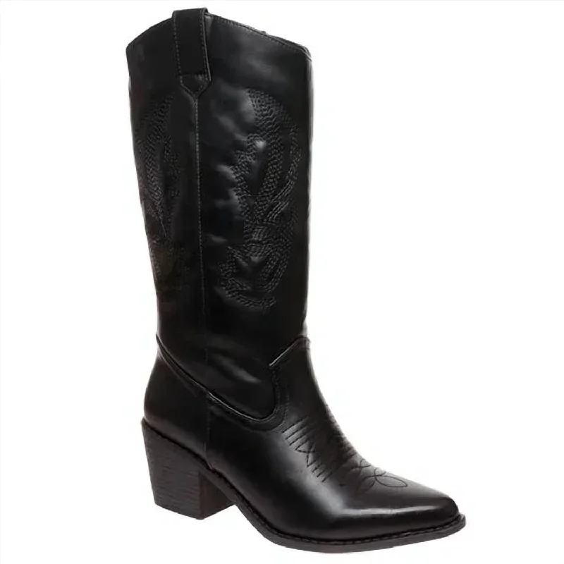 Women's Wilder Western Boots In Black