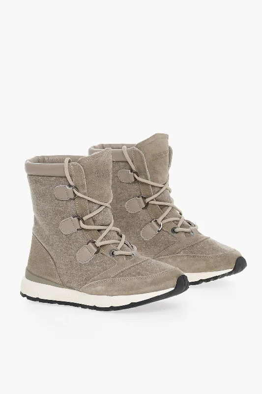 Woolrich Fabric Boots With Suede Details