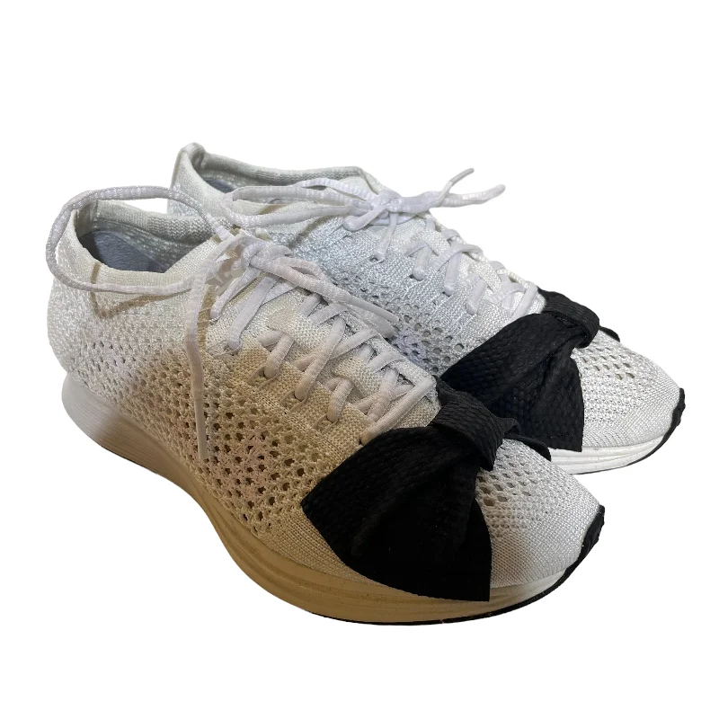 NIKE/COMME des GARCONS//Low-Sneakers/US 4/Plain/Others/WHT//M [Street] Luxury/Flyknit Racer Bowtie