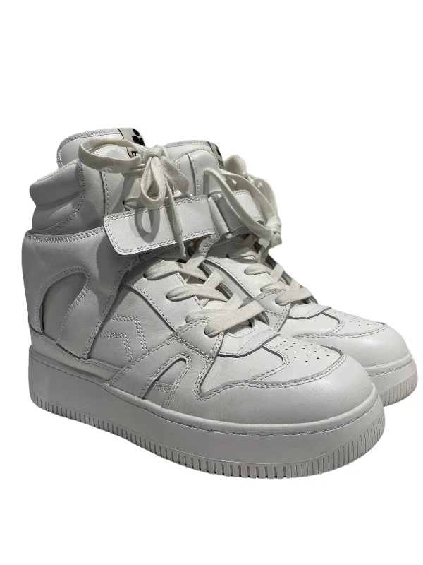 ISABEL MARANT/Hi-Sneakers/US 8.5/Leather/WHT/