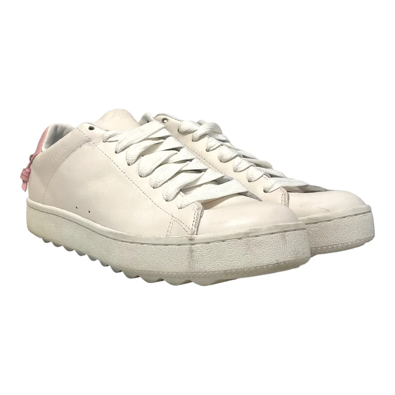 COACH/Low-Sneakers/US 9.5/Leather/WHT/Q8096 C101