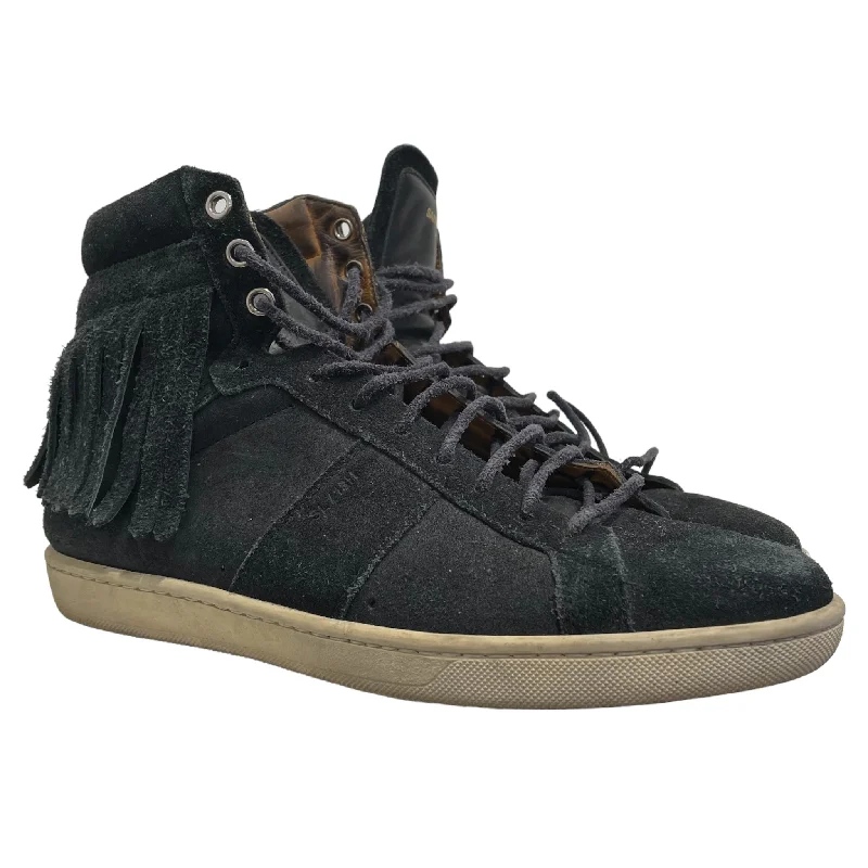 SAINT LAURENT/Hi-Sneakers/EU 39/Suede/BLK/FRINGE