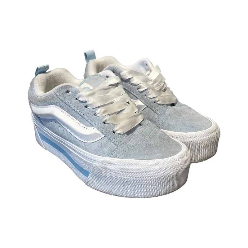 VANS/Low-Sneakers/US 7.5/Suede/BLU/chunky old skool