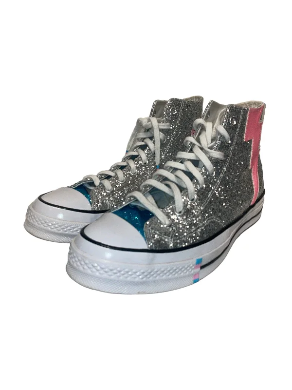 CONVERSE/Hi-Sneakers/US 10.5/Glitter/Cotton/SLV/TRANS PRIDE