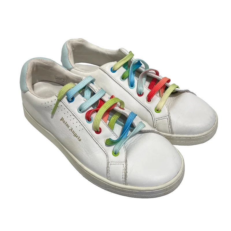 Palm Angels/Low-Sneakers/EU 36/Leather/WHT/rainbow lace