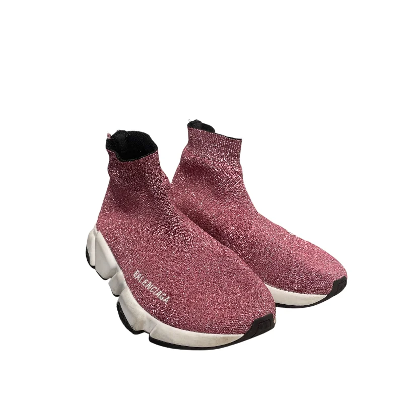 BALENCIAGA/Hi-Sneakers/EU 36/Glitter/PNK/SOCK SPEED TRAINER