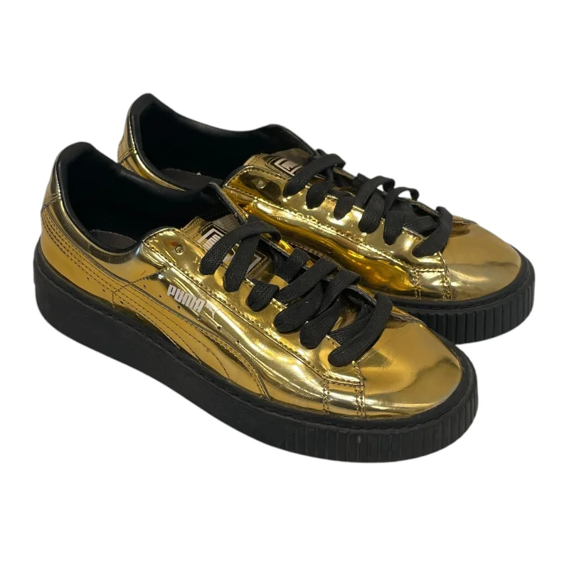 PUMA/Low-Sneakers/US 8.5/GLD/