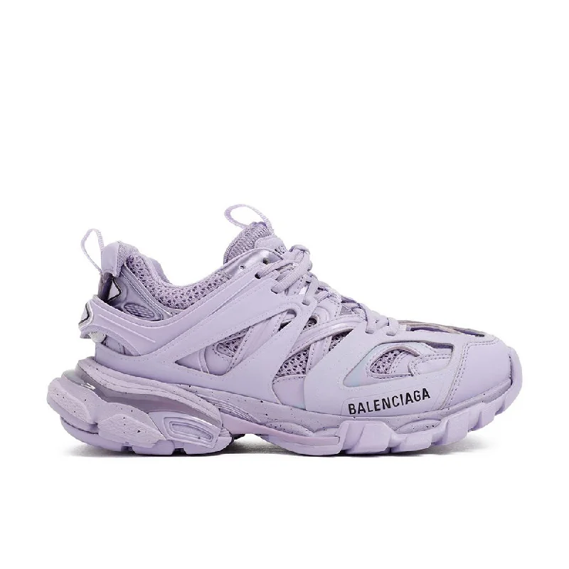 Balenciaga Women's Mesh Track Sneakers in Lilac Purple