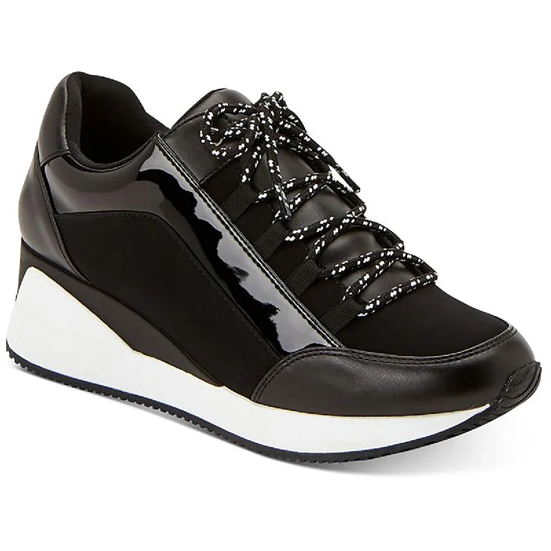 Waldenn Womens Lace-Up Manmade Casual and Fashion Sneakers