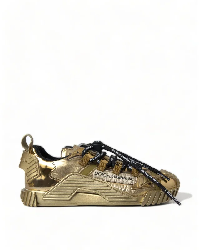 Dolce & Gabbana  Portofino Low Top Sneakers - Gold