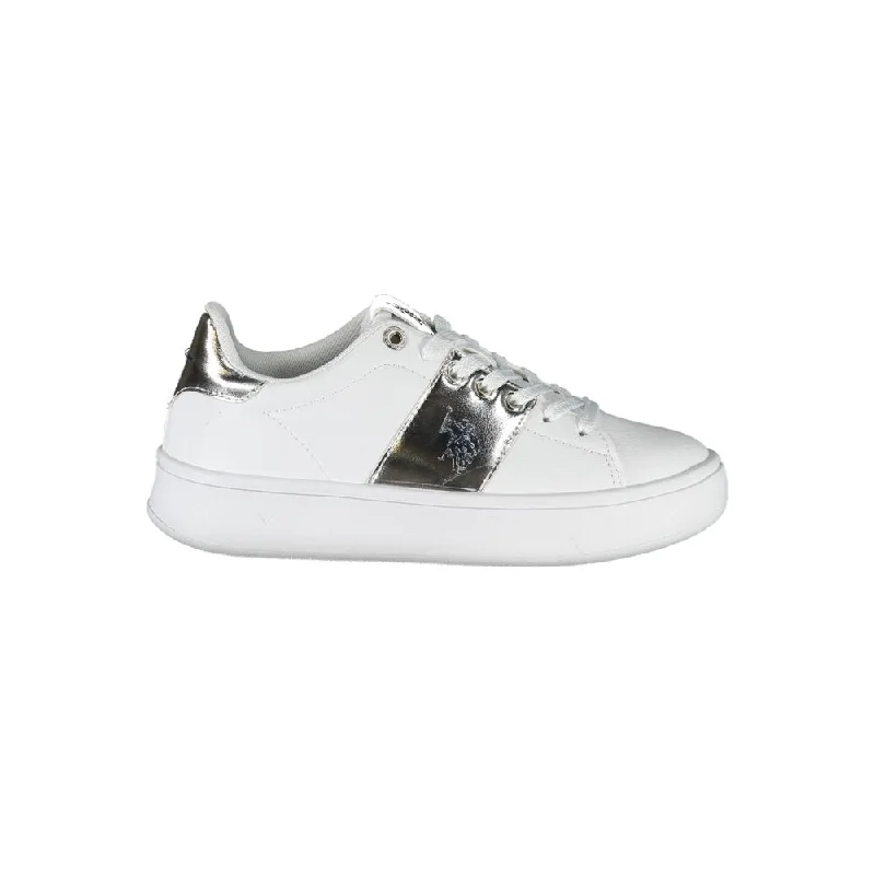 U.S. POLO ASSN. White Polyethylene Women Women's Sneaker